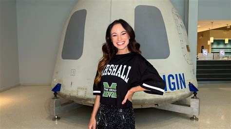 Space Gal’ Emily Calandrelli Poses from Blue Origin Flight